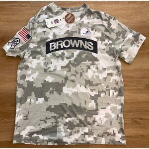 NWT Men's Cleveland Browns NFL Salute To Service Camo Nike Dri-FIT Tee - XL